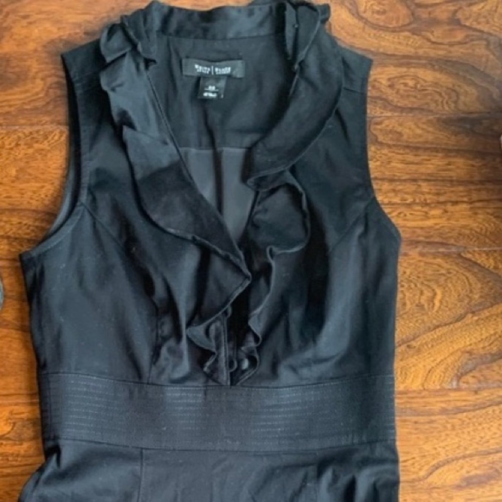 White House Black Market Black Ruffle Dress